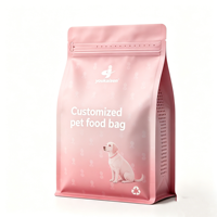 Sacs à fond plat pour aliments pour chiens, imprimés sur mesure, recyclables, haute barrière, avec fermeture à huit côtés, 1 kg, 3 kg, 5 kg, sac à soufflet EVOH