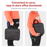 Sacoche d'affaires portable personnalisée, grande capacité, imperméable, rembourrée, pour ordinateur portable, documents, sac à main pour homme