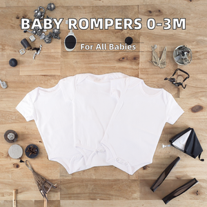 Tutine e Body per Neonati all'Ingrosso, Set di <span class=keywords><strong>Abbigliamento</strong></span> Morbido e Carino per Bambini Unisex 0-3 Mesi, Motivo Tinta Unita con Chiusura a Bottoni - Product Image 2