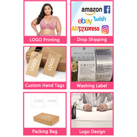 Soutien-Gorge Push-Up à Armatures Sexy pour Grandes Tailles et Fortes Poitrines, Vente en Gros 38 40 42 44 46 52 CDEF, Lingerie Grande Taille pour Femmes