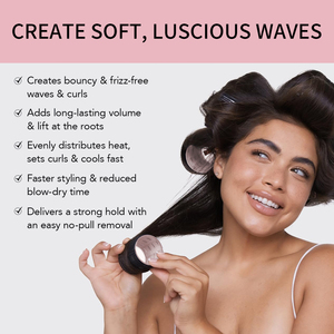 सिलुबी 3 पीसी थोक एल्यूमीनियम थर्मल नायलॉन हेयर रोलर सेट लंबे छोटे बालों के लिए रोलर सेट 911 गुलाबी आत्म पकड़ बाल रोलर्स - Product Image 5