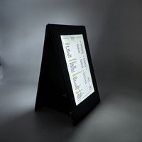 Zhongda diskon besar buku Menu isi ulang menyala Led Menu 2 Panel 3 tampilan cahaya kulit Menu menyala Led