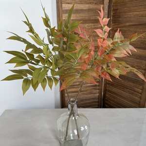 Feuilles d'érable artificielles Jinxi Nandina Domestica 75 cm en plastique pour décoration intérieure et accessoires de mariage - Product Image 1