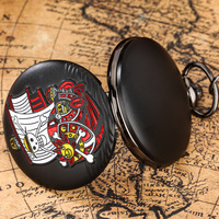 Reloj de Bolsillo Negro con Movimiento de Cuarzo, Diseño de Anime Monkey D. Luffy Sunny Go, para Estudiantes, como Regalo Promocional