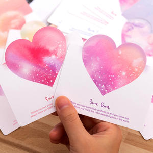 Carte de saint-valentin amour coeur rose rouge merci surtout meilleurs vœux cartes cadeaux de vœux sans enveloppe 2023 - Product Image 1