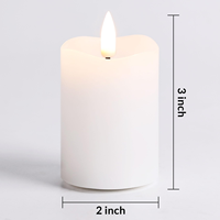 Velas LED sin Llama con Pilares de Cera Real, Luz de Vela LED a Pilas para Navidad, Venta Caliente, Tamaño y Color Personalizados