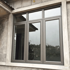 Fenêtre à <span class=keywords><strong>battant</strong></span> en PVC à économie d'énergie en aluminium-plastique, verre isolant thermique crème pour immeuble d'appartements moderne - Fabricant - Product Image 2