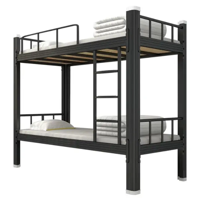 Double deck bed for sale bed iron bunk steel frame beds lit superpos en metal travailleur lit adulte superpos