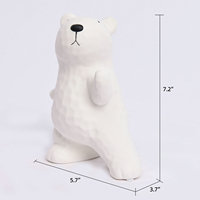 Figurine d'ours en céramique Sculpture de bureau animale Décoration de la maison