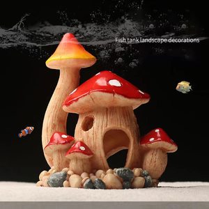 ของตกแต่งตู้ปลาเรซิ่นรูปทรงการ์ตูน งานฝีมือตกแต่งบ้าน ของตกแต่งตู้ปลา อุปกรณ์เสริม บ้านหลบซ่อนสำหรับปลา - Product Image 4