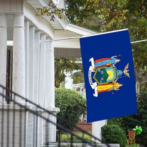 Bandera de Nueva <span class=keywords><strong>York</strong></span> Personalizada de 3x5 Pies, Impresa por una Sola Cara, Estilo Gallardete, Logotipo Personalizado, Hecha de Vinilo de Poliéster Duradero para Exhibición Nacional - Product Image 4