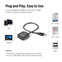 Disco Duro SATA USB 3.0 G-karve con Núcleo de Cobre y Revestimiento de PVC Compatible con Todos los Discos Duros-Electrónica