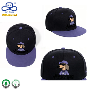 Premium Two Tone <strong>Snapback</strong> Baseball Cap Designer Contrast Color Flat Brim Custom Artwork Embroidery Blank <strong>Snapback</strong> - Product Image 2