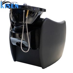 Kisen Hair Wash Simple Chair Shampoo Bed Black Back Wash Unit Salon Barbershop Furniture US Market in Stock on Sale - Product Image 4