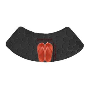 Tapis de bain en polaire corail en forme de U 20x25cm, tapis antidérapant pour salle de bain, couleur unie, facile à nettoyer, tapis de toilette - Product Image 1