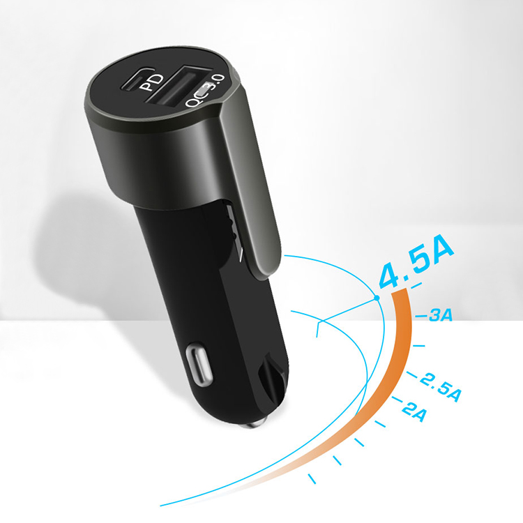 3-в-1 Новый дизайн 5V 3A 3.1A светодиодное освещение автомобильное зарядное устройство двойной Usb с молотком Безопасности