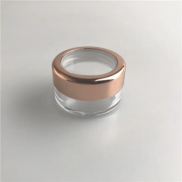 Mini pots en plastique avec fenêtre transparente, pots pour crème pour le visage, pot cosmétique mignon, récipient pour l'art des ongles, rose, 3g, 5g, 10 pièces