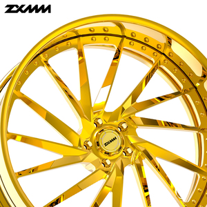 Alliage d'aluminium doré à lèvres profondes ZXMM pour roues forgées en alliage de voiture de tourisme 2 pièces 18 19 20 22 24 pouces roues - Product Image 4