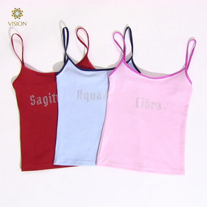 Logo personalizzato Y2k <span class=keywords><strong>vestiti</strong></span> gotico estetica carino <span class=keywords><strong>donna</strong></span> Top <span class=keywords><strong>senza</strong></span> <span class=keywords><strong>maniche</strong></span> canotta Punk lettera cartone animato strass Top - Product Image 4