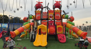 Divertido Parque Infantil Comunitario al Aire Libre con Tobogán para Niños, Zona de Juegos para Desarrollar Habilidades Sociales y Tiempos Felices - Product Image 6