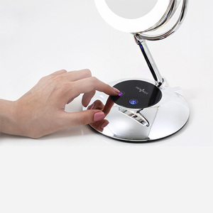 Customizable Magnifying Cosmetic <b>Mirror</b> With <b>LED</b> <b>Light</b> And Smart Touch Switch Dual Sided Table <b>Mirror</b> - Product Image 2