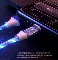 Hochwertiges 2,4-A-Schnelllade-USB-Magnetkabel 3-in-1-LED-Mehrfarbbox Universal für Computer-Großhandels lager aus reinem Kupfer