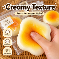 Jouet anti-stress souple en TPR à rebond lent, simulation alimentaire thème lait de soja. Fabriqué au Zhejiang pour les jeunes adultes