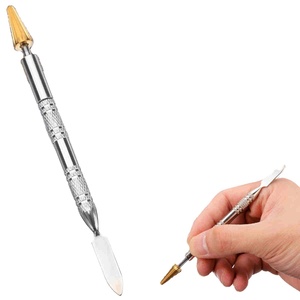 หัวปากกาทองแดงสองหัวปากกาหนังขอบน้ำมันย้อมปากกา applicator สีอย่างรวดเร็วเครื่องมือลูกกลิ้งทาสีสำหรับ DIY เครื่องมือหัตถกรรมเครื่องหนัง - Product Image 2