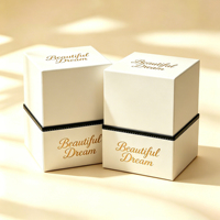 Boîte cadeau haut de gamme personnalisable avec couvercle et base, gaufrée, écologique, pour bougies parfumées promotionnelles – Offre spéciale