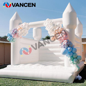 Alquiler de fiesta comercial White Bouncer Jumper Inflable Moon Jumping Castillo hinchable White Bounce House - Product Image 3