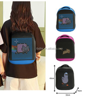 Sac à dos pour ordinateur portable avec écran LED, fermeture éclair étanche, port USB, léger et grande capacité, sac à dos de voyage unisexe