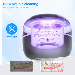 Ultrasonic Cleaner 200ml 40KHz With UV <b>Light</b> For Jewelry Dental Appliances Household Portable Cleaning Device - Product Image 6