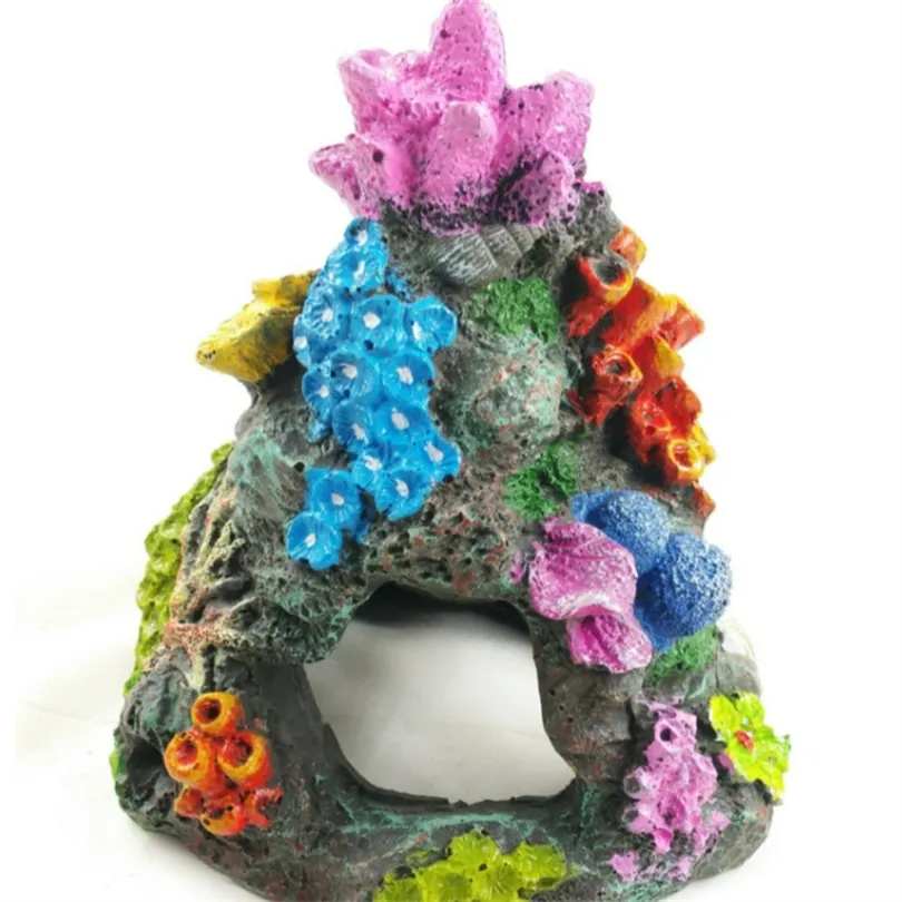 Ornaments Fish Tank Landscape Shell Starfish Sea Anemone Decoration Realistic Coral Mountain