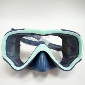 3 colori Standard OEM logo personalizzato colore materiale di alta qualità vetro temperato singola lente maschera subacquea per i bambini - Product Image 3