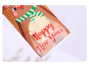 Nouvelle conception 2024, 100 pièces <span class=keywords><strong>en</strong></span> stock, sachets debout <span class=keywords><strong>en</strong></span> PP recyclables pour cadeaux de Noël (Père Noël, bonhomme de neige, bonbons, biscuits), vente directe - Product Image 4