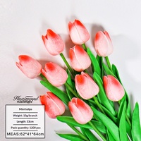Bunga Tulip Artifisial PU Berkualitas Tinggi dengan Sentuhan Melembapkan, Dekorasi Rumah, Ornamen Ruang Tamu, Pabrik Cetakan Injeksi Langsung