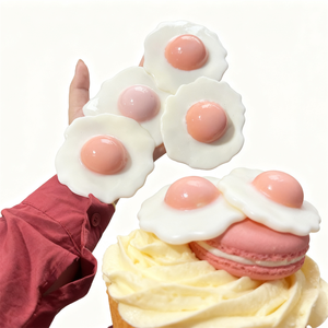 Fried <b>Egg</b> <b>Toy</b> with Slow Rebound Effect Soft White Albumen Semi-Boiled Runny <b>Egg</b> White Food Prop Display Fake Food - Product Image 6