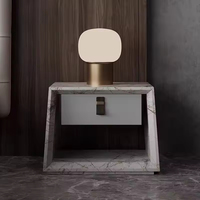 Table de chevet de luxe en marbre haut de gamme pour petites chambres à coucher, mobilier moderne pour la maison, Italie