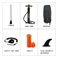 Chine gros CE Paddle Board Gonflable Stand Up SUP Surfboards avec fenêtre transparente