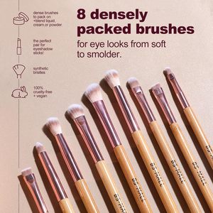 Set de 14 Brochas de Maquillaje con 1 Esponja, Brochas para Base, Polvo, Corrector, Sombra de Ojos y Colorete, Estuche de Viaje de Bambú - Product Image 6