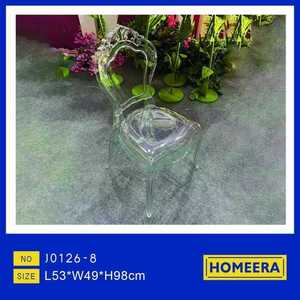 Sedia in Plastica Trasparente Stampata, Arredamento Decorativo - Product Image 3