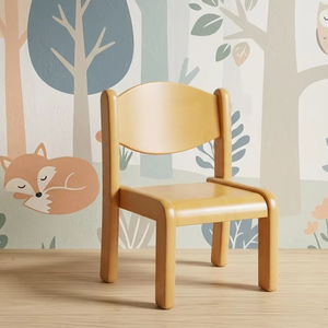 Chaise Montessori de haute qualité en bois pour enfants avec pieds en plastique et patins antidérapants pour mobilier de crèche et de garderie - Product Image 1