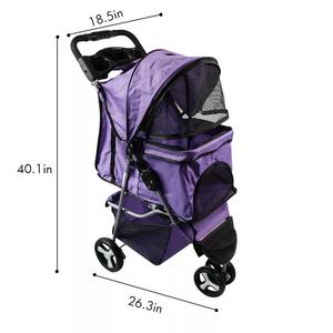 Vận chuyển xe đẩy có thể gập lại Con Chó Nhỏ Xe đẩy du lịch Xe đẩy Para perros cochecito mascotas du lịch chó xe vật nuôi tàu sân bay - Product Image 2