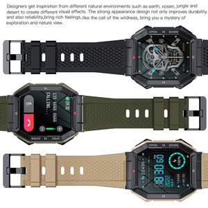 Nouvelle montre connectée K55 tendance, étanche IP68, avec écran tactile, suivi de la fréquence cardiaque, tracker de fitness, compatible Android et <span class=keywords><strong>iPhone</strong></span> - Product Image 3