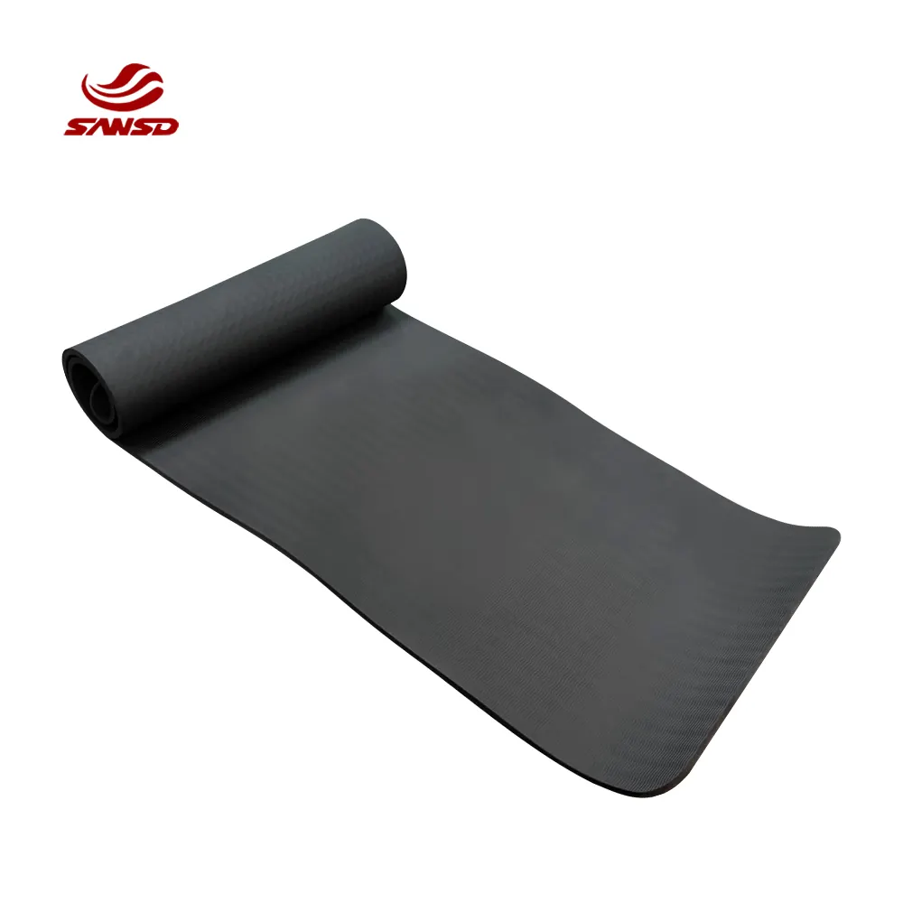 2023 Nouvelle Arrivée tapis de yoga noir 1/2 pouces d'épaisseur 10mm personnalisable