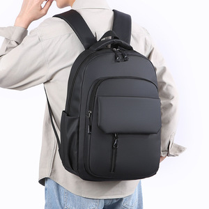 2026 Minimalist Gray Laptop <b>Backpack</b> Waterproof Travel Bag Business Commute College School <b>Backpack</b> For Men Women Large Capacity - Product Image 3