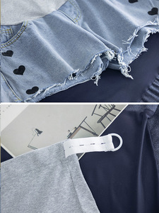 <span class=keywords><strong>Short</strong></span> de sécurité ample d'été pour femmes enceintes, vêtements d'extérieur, <span class=keywords><strong>short</strong></span> <span class=keywords><strong>en</strong></span> <span class=keywords><strong>jean</strong></span> décontracté avec motif <span class=keywords><strong>en</strong></span> forme de cœur pour les femmes enceintes. - Product Image 4