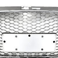 Grille de pare-chocs avant style RS3 en maille nid d'abeille chromée argentée pour AUDI A3 8V 2013-2016, modification de rechange