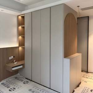 Armario de Madera Moderno para Dormitorio, Armario de Almacenamiento de Tamaño Personalizado para Casa, Hotel, Apartamento - Product Image 1