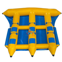 Bateau banane gonflable pour 3 à 8 personnes, tube gonflable tractable pour jeux aquatiques estivaux – Vente en gros usine